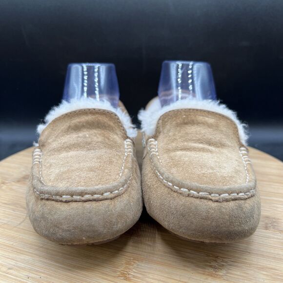 UGG Australia Women's Size 7 Ansley Tan Slippers 3312 Sherpa Lined Shoes - Picture 2 of 9